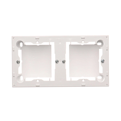SIMON BASIC STANDARD Surface-mounted double plate white box