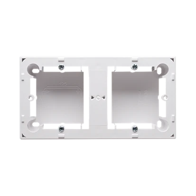 SIMON BASIC STANDARD Surface-mounted double plate white box