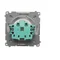 SIMON BASIC Steckdose mit Erdung (Modul) mit Shutter 16A 230V Schraubklemmen silber matt