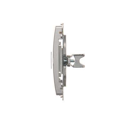 SIMON BASIC Tapa para tomas de telecomunicaciones Keystone, plana, doble, plata mate, metalizada