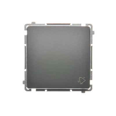 SIMON BASIC Taster „Klingel“ (Modul) 10AX 250V, Schnellanschlüsse, Graphit matt, metallisiert