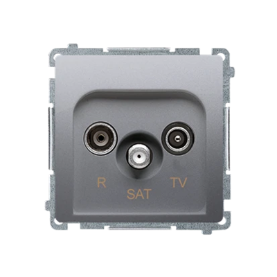 SIMON BASIC Terminal R-TV-SAT antenna socket (module) silver mat