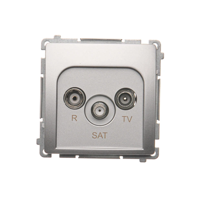 SIMON BASIC Terminal R-TV-SAT antenna socket (module) silver mat