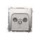 SIMON BASIC Terminal R-TV-SAT antenna socket (module) silver mat