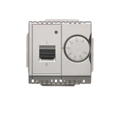 SIMON BASIC Termoregolatore con sensore interno 16A 230V argento opaco