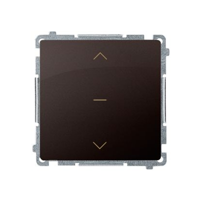 SIMON BASIC Three-position roller shutter switch 1-0-2 chocolate
