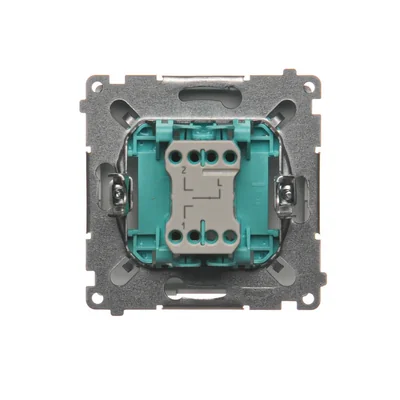 SIMON BASIC Three-position roller shutter switch 1-0-2 matt silver