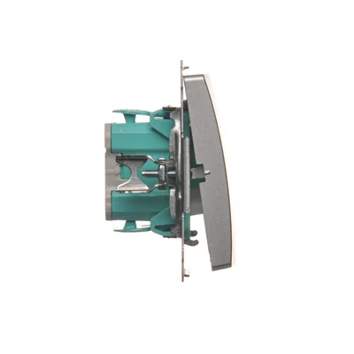 SIMON BASIC Three-position roller shutter switch 1-0-2 matt silver