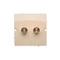 SIMON BASIC Toma de altavoz individual, beige