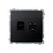 SIMON BASIC Toma de ordenador RJ45 doble apantallado, categoría 6, con guardapolvo (módulo), grafito metalizado mate