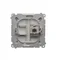 SIMON BASIC Toma de ordenador RJ45 simple apantallada, categoría 6, con guardapolvo (módulo), plata metalizado mate