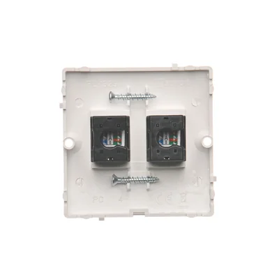 SIMON BASIC Toma ordenador doble 2xRJ45 cat.5e blanco