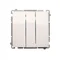 SIMON BASIC Triple bouton avec rétroéclairage LED 10A 250V blanc