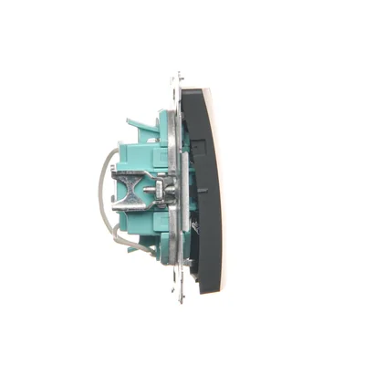 SIMON BASIC Triple bouton avec rétroéclairage LED 10A 250V graphite mat