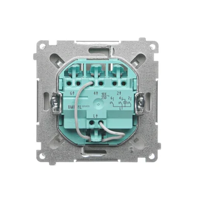 SIMON BASIC Triple bouton avec rétroéclairage LED 10A 250V satiné