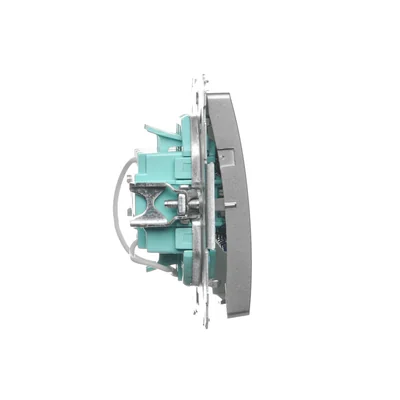 SIMON BASIC Triple bouton avec rétroéclairage LED 10A 250V satiné