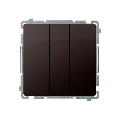 SIMON BASIC Triple button 10A 250V čokoláda