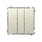 SIMON BASIC Triple button with LED backlight 10A 250V beige