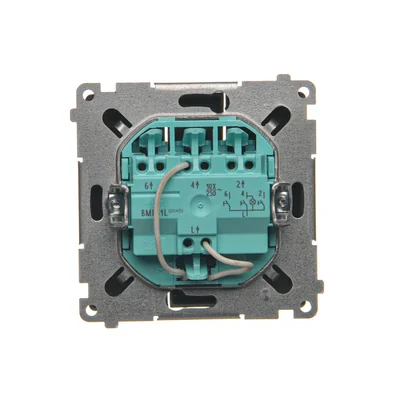 SIMON BASIC Triple button with LED backlight 10A 250V chocolate