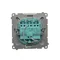 SIMON BASIC Triple button with LED backlight 10A 250V matt silver