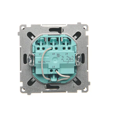 SIMON BASIC Triple button with LED backlight 10A 250V matte graphite