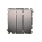 SIMON BASIC Triple connector 10A 250V stainless steel