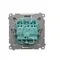 SIMON BASIC Triple interrupteur avec rétroéclairage LED 10A 250V argent mat