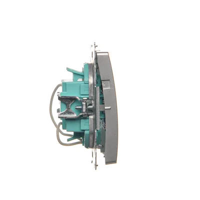 SIMON BASIC Triple interrupteur avec rétroéclairage LED 10A 250V argent mat