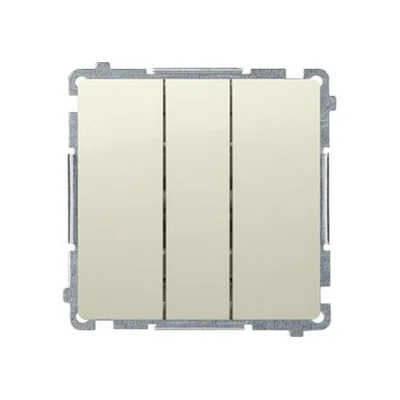 SIMON BASIC Triple interrupteur avec rétroéclairage LED 10A 250V beige