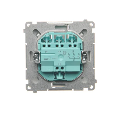 SIMON BASIC Triple pushbutton 10A 250V matt silver