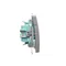 SIMON BASIC Triple pushbutton 10A 250V stainless steel