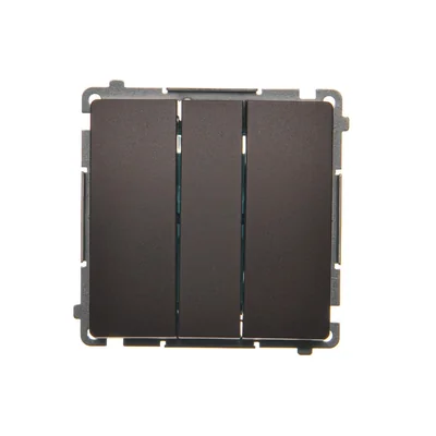 SIMON BASIC Triple switch 10A 250V chocolate
