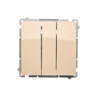 SIMON BASIC Triple switch with LED backlight 10A 250V beige