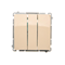 SIMON BASIC Triple switch with LED backlight 10A 250V beige