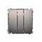 SIMON BASIC Triple switch with LED backlight 10A 250V stainless steel