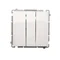 SIMON BASIC Triple switch with LED backlight 10A 250V white
