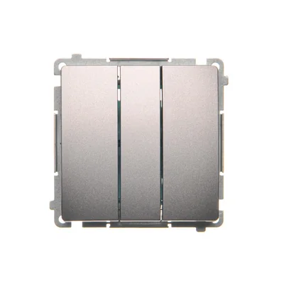 SIMON BASIC Trojité tlačítko 10A 250V nerez