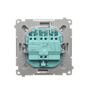 SIMON BASIC Trojité tlačítko 10A 250V nerez