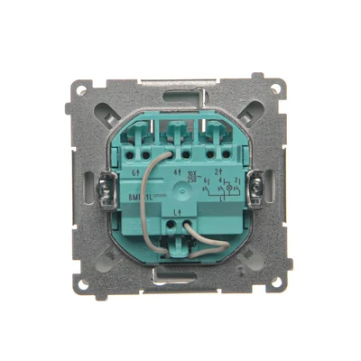 SIMON BASIC Trojité tlačítko s LED podsvícením 10A 250V, matná stříbrná