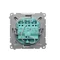 SIMON BASIC Trojitý vypínač s LED podsvícením 10A 250V satén