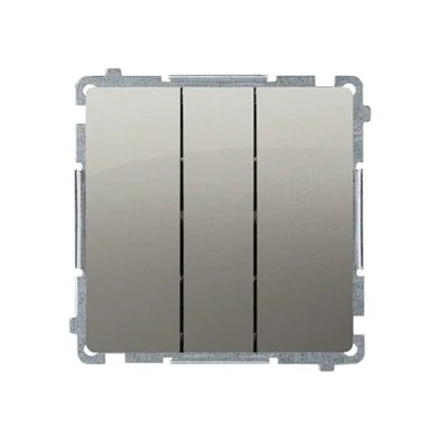 SIMON BASIC Trojitý vypínač s LED podsvícením 10A 250V satén