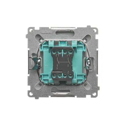 SIMON BASIC Two-pole switch (module) 16AX 230V silver mat