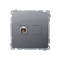 SIMON BASIC type "F" prise d'antenne simple (module) acier inoxydable