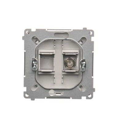 SIMON BASIC type "F" prise d'antenne simple (module) acier inoxydable