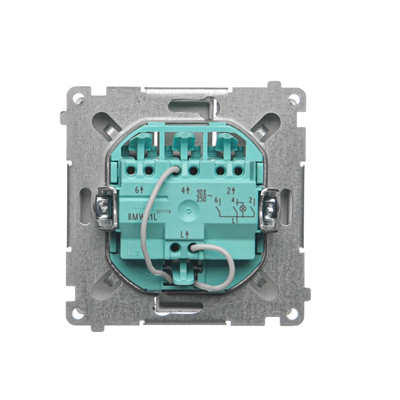 SIMON BASIC Вимикач потрійний з LED підсвічуванням 10А 250В сатин