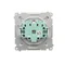 Simon Basic WMBW-50111x-1011 Schuko socket for IP44 version with shutters (module) 16A, 250V~, screw terminals; white