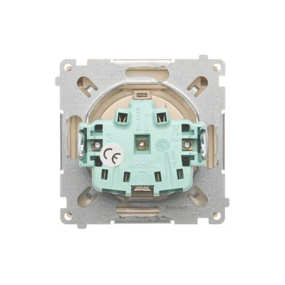 Simon Basic WMBW-50111x-9011 Schuko-Steckdose für IP44-Ausführung mit Jalousien (Modul) 16 A, 250 V~, Schraubklemmen; beige