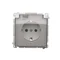 Simon Basic WMBW-53111x-1011 Schuko socket for IP44 version with shutters (module) 16A, 250V~, screw terminals; transparent flap; white