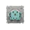 Simon Basic WMBW-53111x-1011 Schuko-Steckdose für IP44-Ausführung mit Abdeckungen (Modul) 16 A, 250 V~, Schraubklemmen; transparente Klappe; weiß