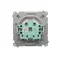 Simon Basic WMBW-53111x-J011 Schuko-Steckdose für Schutzart IP44 mit Abdeckungen (Modul) 16 A, 250 V~, Schraubklemmen; Edelstahl. Transparente Klappe